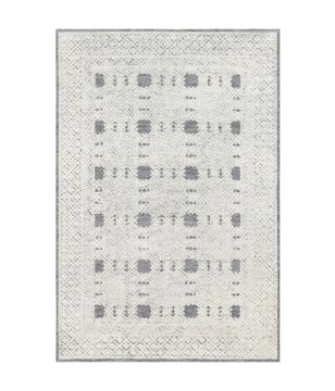 Gray & Ivory 6'x9' Wool Rug