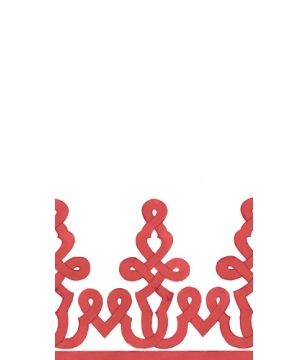 Red Passementerie Guest Towel