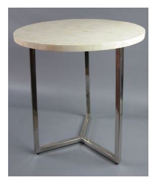 Camel Bone Inlay Side Table