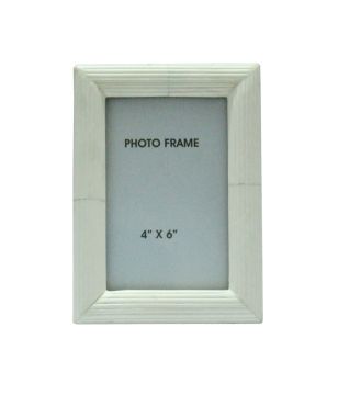 4” x 6" White Carved Bone Frame
