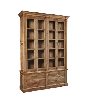 Large Old Fir Bookcase