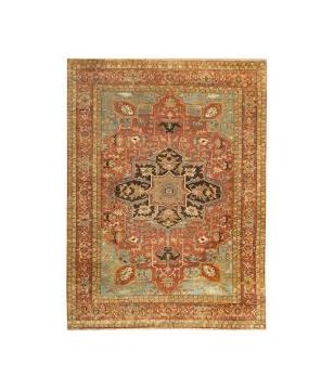 Teal, Rust & Gold Rug
