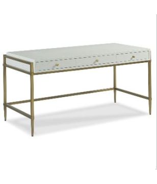 3-Drawer Pearl Finish Desk