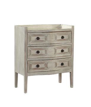 Soft Gray Mirrored Top Chest