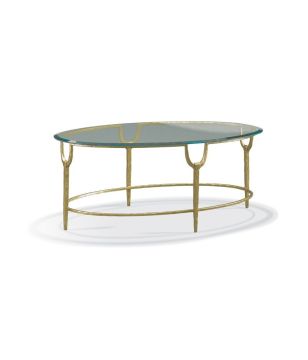Oval Gold Leaf Cocktail Table