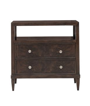 Brown 2 Drawer Bedside Chest