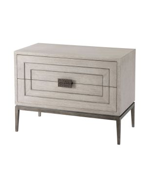 White and Brass Nightstand