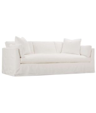 Chalk White Slip Covered Sofa