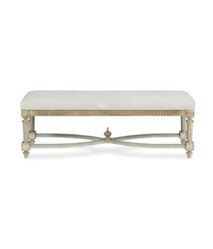 Cream Upholstered Bench