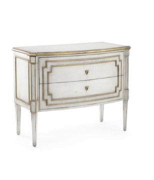 2 Drawer Creamy Gold Nightstand