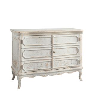White Distressed French Chest