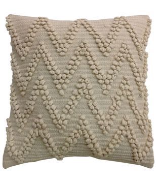 Neutral Chevron Textured Pillow