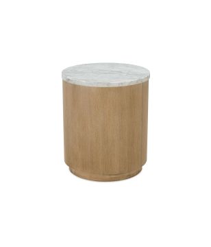 Round Carrara Side Table