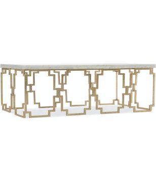 White Travertine Cocktail Table