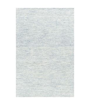 Blue and Cream Wool 5'x7'6" Rug