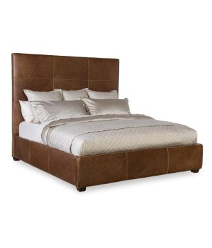 Hazelnut Leather King Bed
