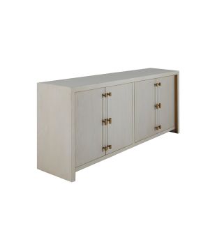 White Cerused Waterfall Cabinet