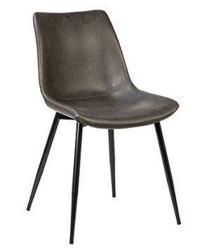 Gray Leather Dining Chairs
