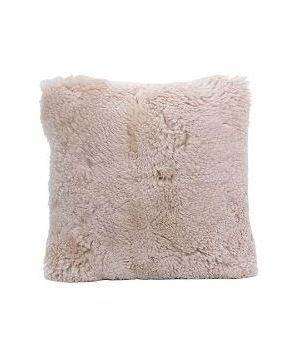 16x16 Cream Sheep Fur Pillow