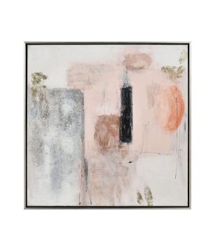 Framed Blush Abstract Art I