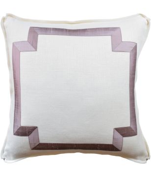 Aegean Ivory Fretwork Pillow