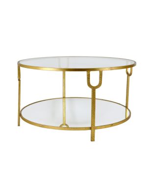 Small Gold Round Coffee Table
