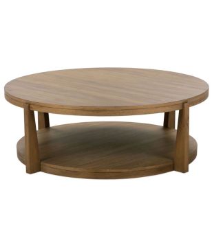 Saddle Round Cocktail Table
