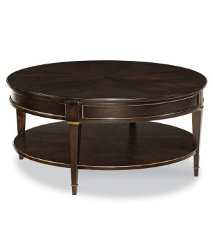 Round Mahogany Cocktail Table