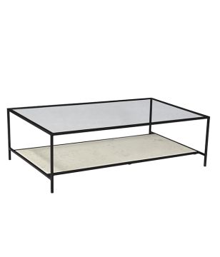 Iron/Glass/Marble Coffee Table