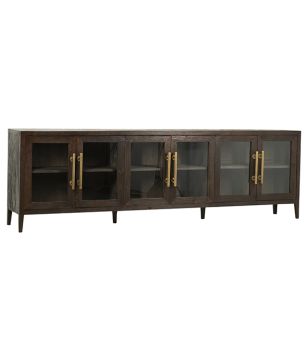 Dark Stain & Brass Sideboard