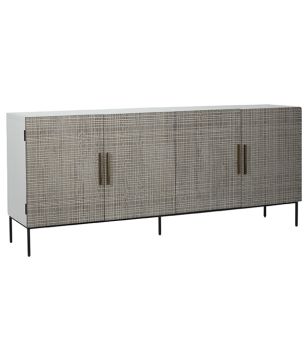 Elm Wood 4 Door Sideboard