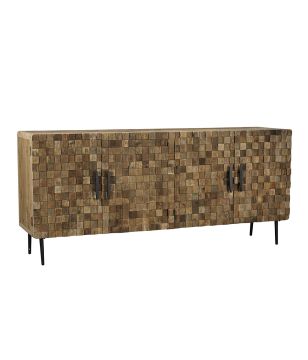 Basket Weave Wood Sideboard