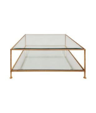 Gold/Glass Modern Coffee Table