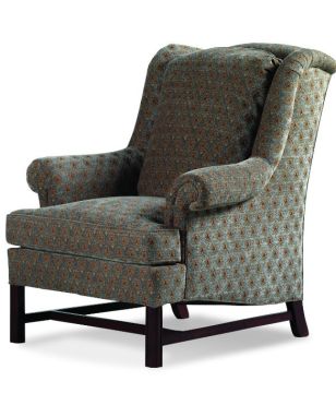 Wheat Chippendale Wing Chair