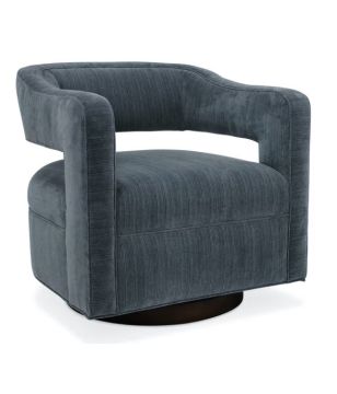 Orange & Blue Swivel Chair