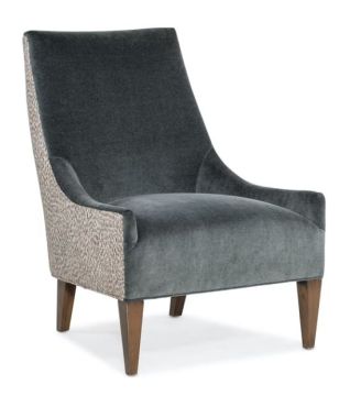 Dove Grey Print Back Chair