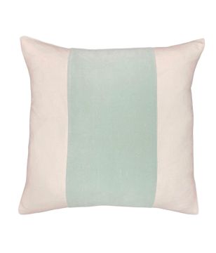 Aqua Velvet Panel 22x22 Pillow