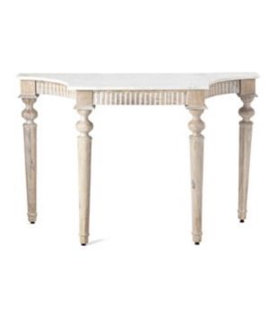 Wood & Marble Console Table