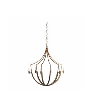 Tudor Style Brass Chandelier