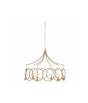 Elegant Gold Hoop Chandelier