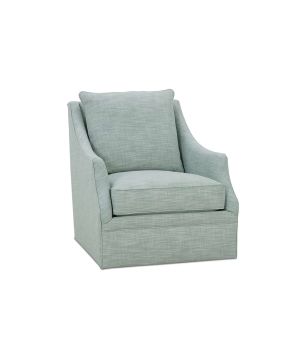 Seafoam Stripe Swivel Chair