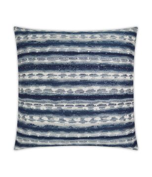 Indigo Striped Outdoor Pillow