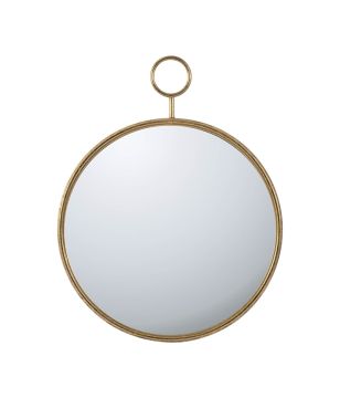 Round Gold Hoop Mirror