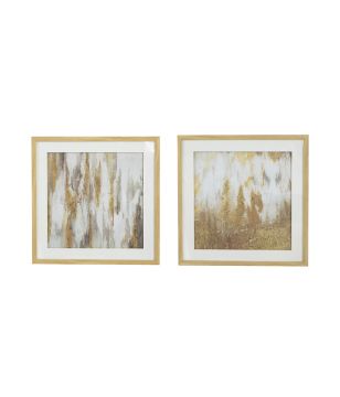 Beige Gold & Grey Abstract Art