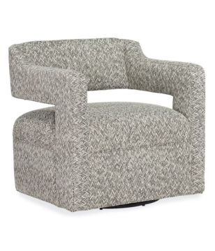 Maleko Blue Velvet Swivel Chair