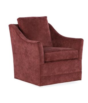 Linda Swivel Chair Beige & Blue