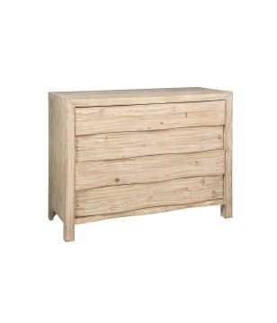 Wavy Wood 4 Drawer Chest