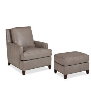 Juno Soft Blue Chair & Ottoman
