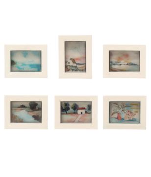 Landscape Images in Wood Frame