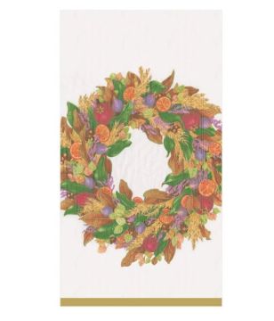 Autumn Wreath Guest Towel